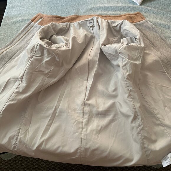 J CREW FACTORY COLOR BLOCK WOOL BLEND COAT SIZE 10 - Picture 3 of 9